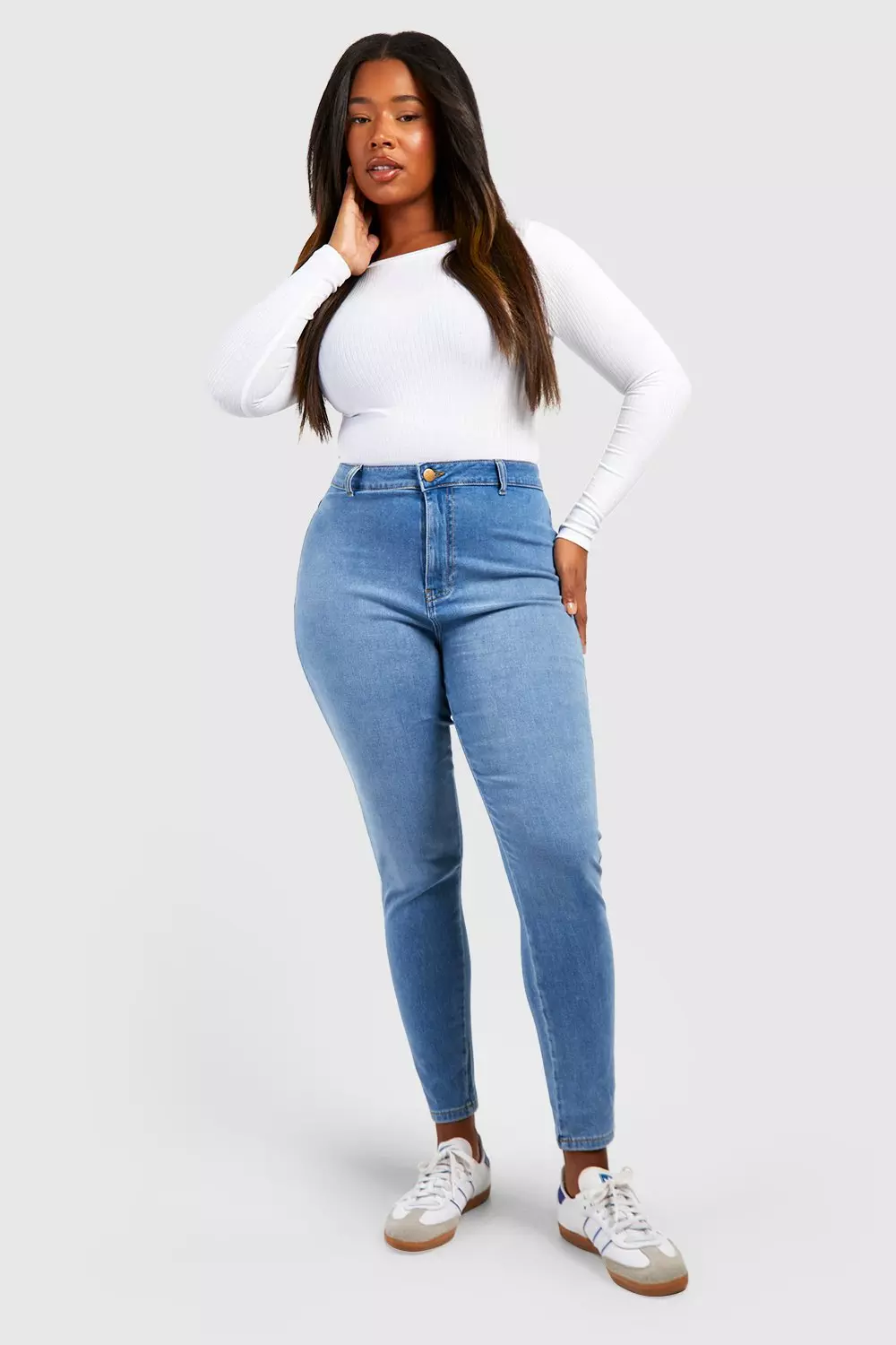 Plus High Waisted Disco Pants